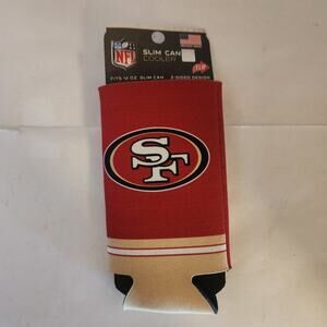 NFL San Fransisco 49ers 2 sided Slim Can 12oz Can Cooler New with Tags